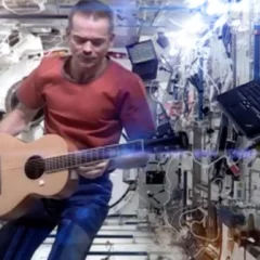 Commander Hadfield does triple cool: First music video from space!